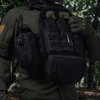 Сумка-напашник стандартна. Матеріал Ukrarmor Cordura 500D. Molle. Чорна 24×14×8 см - зображення 3