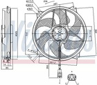 Вентилятор охолодження двигуна PEUGEOT 307, NISSENS (85788)