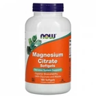 NOW Magnesium Citrate 134 mg цитрат магнію в м'яких капсулах №180