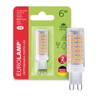 Лампа капсульная EUROLAMP LED G9 6W 3000K 220V (LED-G9-0630(220))