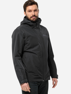 Kurtka przejściowa męska z kapturem Jack Wolfskin Taubenberg 3In1 Jkt M 1115311_6001 4XL Czarna (4064886310673) - obraz 5