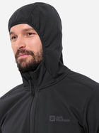 Вітровка чоловіча Jack Wolfskin Bornberg Hoody M 1307471_6000 L Чорна (4064993526349) - зображення 3