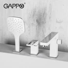 Смеситель для ванны на борт GAPPO G1117-8, белый/хром, латунный