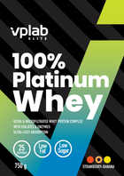 Białko VPLab 100% Platinum Whey 750 g Strawberry-Banana (5060255353981) - obraz 3