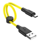 Кабель USB Hoco X21 Plus Silicone Micro 25cm (black/yellow)