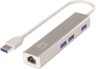 USB-хаб LevelOne Gigabit USB Network Adapter with USB Hub (USB-0503) - зображення 1