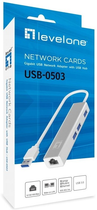 USB-хаб LevelOne Gigabit USB Network Adapter with USB Hub (USB-0503) - зображення 3