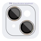 Защитное стекло Epik Metal Classic на камеру (в упак.) для Apple iPhone 15 (6.1") / 15 Plus (6.7") Зеленый / Light green