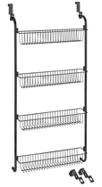 Стелаж - органайзер для дверей Wenko з 4 кошиками Чорний (4008838354155) - зображення 1