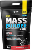 Białko VPLab Mass Builder 5 kg Jogurt truskawkowy (5060255355282)