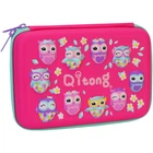 Пенал Cool For School с тиснением 1 отделение Фуксия (QT-5626-Rosered)