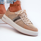 Sneakersy damskie z siatki S.Barski D&A LR110 40 Beżowe (5905677196924) - obraz 6