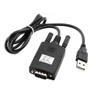 Кабель переходник к компьютеру USB-RS232 DB9 PL2303+MAX3243C 90см черный