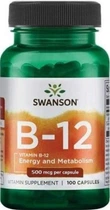 Витамин В12 Swanson Vitamin B12 500 mcg 100 Caps