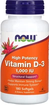 Витамин Д3 Now Foods Vitamin D3 1000IU 180 sgels