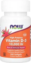 Витамин D3 NOW Vitamin D-3 10,000 IU - 240 sgels