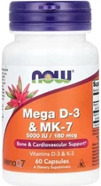 Віітамін D3 і К7 NOW MEGA D-3 & MK-7 - 60 vcaps