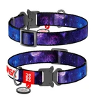 Нашийник для тварин WAUDOG Nylon з QR-паспортом "NASA21" металева пряжка-фастекс M (4507-0148)