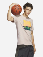 Koszulka męska bawełniana Adidas Chain Net Basketball Graphic Tee IC1863 M Beżowa (4066745079097) - obraz 3