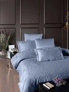Двуспальный Евро комплект First Choice Stesha Dasty Blue Жаккард 200х220 см наволочки 2 x 50х70 см, 2 x 70х70 см