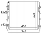 Радиатор охлаждения двигателя STARLINE RTA2325 Renault Kangoo; Nissan Kubistar 8200072712, 7711135540, 8200240818