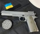 Страйкбольный Пистолет Colt M1905 VIGOR V2125 металл, пластик стреляет пульками 6 мм Серый - изображение 2