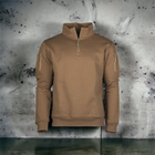 Толстовка мужская тактическая флисовая Tactical Sweat-Shirt M.Zipper Dark Coyote Sturm Mil-Tec Германия M 11472519