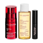 Zestaw kosmetyków Clarins Total Eye Lift koncentrat pod oczy 15 ml + tusz do rzęs 3 ml + olejek oczyszczający 50 ml + kosmetyczka (3666057194672) - obraz 2