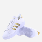 Tenisówki damskie z eko skóry adidas Grand Court 2.0 HP9417 38.5 Biały/Złoty (4066749498573) - obraz 4