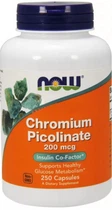 Хром піколінат NOW Chromium Picolinate 200 mcg - 250 caps