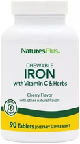 Залізо з вітаміном С Natures Plus Iron 27 mg with Vitamin C Herbs - 90 tabs