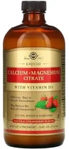 Кальцій магній D3 Solgar Calcium Magnesium Citrate with vit D3 473 мл полуниця