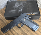 Страйкбольный Пистолет COLT Browning M1911 VIGOR V19 металл, стреляет пульками 6 мм Черный - изображение 3