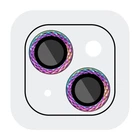 Захисне скло Metal Shine на камеру (у упак.) для Apple iPhone 15 (6.1") / 15 Plus (6.7") Бузковий / Rainbow - 00000065695_4