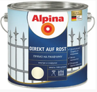 Эмаль алкидная матовая Alpina Direkt Auf Rost (Белый) RAL9010 2.5 л