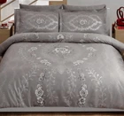 Постельное белье TAC. Сатин-Deluxe Louvre Grey-Семейный