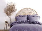 Двуспальный Евро комплект Limasso Exclusive Stonewashed Violet Варена Хлопок 200х220 см наволочки 2 х 50х70 см