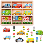 Drewniane puzzle Tooky Toy Autostrada 21 element (0716053834379) - obraz 3