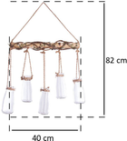 Zawieszka wielofunkcyjna Atmosphera ze szklanymi lampionami dekorcja ścienna w stylu etno beżowa (3560234530942) - obraz 5