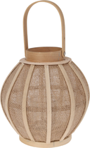 Lampion Home Styling Collection Boho rattanowy z szerokim uchwytem brązowy (8720573511773)