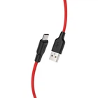 Кабель USB Hoco X21 Silicone Micro 2m (black/red)