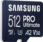 Карта пам'яті Samsung PRO Ultimate microSDXC 512GB UHS-I U3 V30 A2 + SD адаптер (MB-MY512SA/WW) - зображення 4