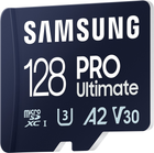 Карта пам'яті Samsung PRO Ultimate microSDXC 128GB UHS-I U3 V30 A2 + SD адаптер (MB-MY128SA/WW) - зображення 3