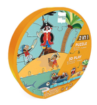 3D Puzzle Scratch Pirate Decoration 2 w 1 34 x 25 cm 36 elementów (5414561812043) - obraz 1