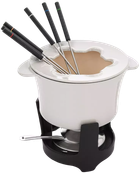 Zestaw do fondue Duka Scandi kremowy czarny 1.3 l (5904422204532) - obraz 2