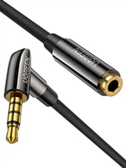 Кабель аудио Ugreen 4 pin 3.5 mm удлинитель угловой 5 м Black (AV188)