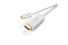 Кабель Ugreen USB Type-C to HDMI з позолоченими конекторами 1.5 м White (MM121)