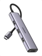 Многопортовый адаптер концентратор UGREEN USB C 4 порта Grey (CM473)