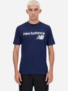 Футболка бавовняна чоловіча New Balance NBMT41905NNY L Темно-синя (197375452821)