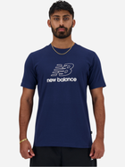 Футболка бавовняна чоловіча New Balance NBMT41906NNY L Темно-синя (196941812830)